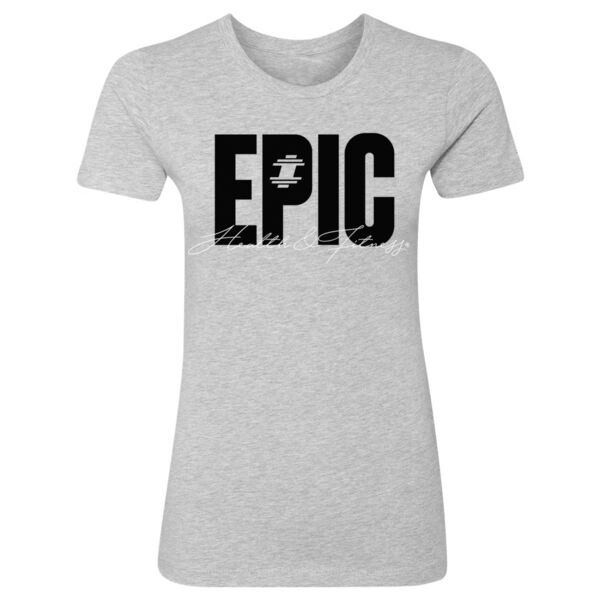 BLOCK SCRIPT - WOMEN'S FITTED T-SHIRT - LIGHT GRAY HEATHER - X4ZF79 Thumbnail