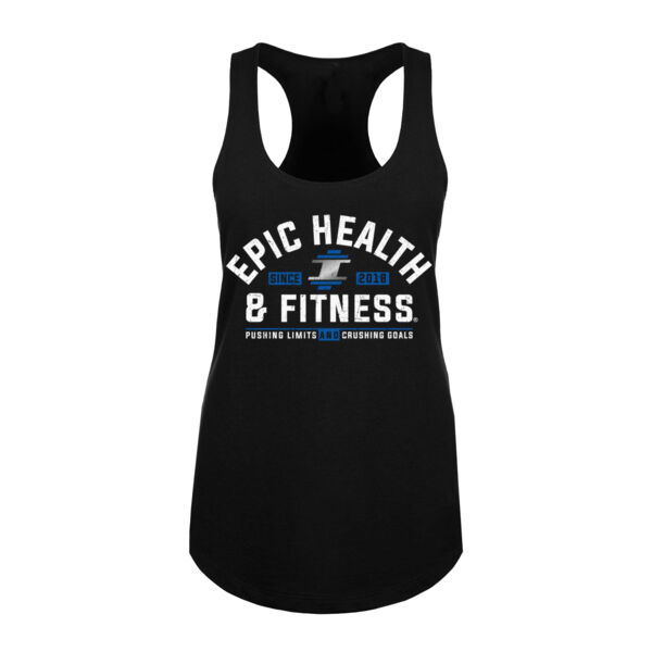 PUSHING LIMITS - WOMEN'S FITTED TANK TOP - BLACK - P38G1R Thumbnail