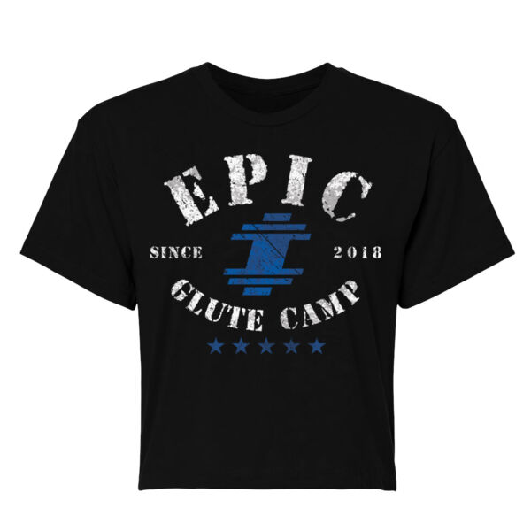 EPIC - GLUTE CAMP - WOMEN'S CROPPED T-SHIRT - BLACK - $TPUJ6S$ Thumbnail